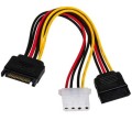 Adapter-zasilający-Sata-(M)->Sata-(F)+Molex-(F)