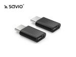 Adapter Savio AK-31/B Micro-USB/USB 3.1 C