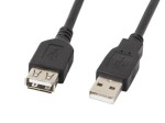 Kabel USB AF/AM 0,7m USB 2.0 przedłużacz Lanberg