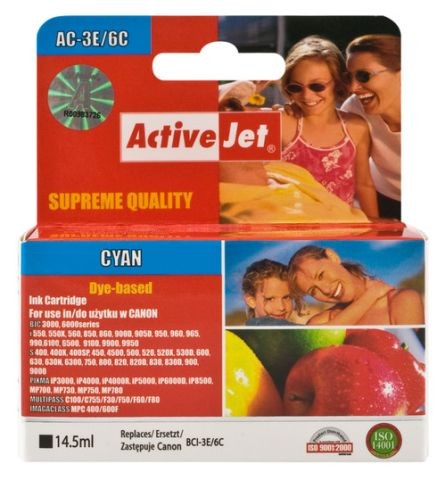 Tusz-kolor-nr.3C/6-Activejet-AC-3E/6C-Cyan