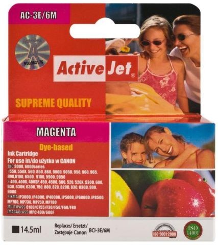 Tusz-kolor-nr.3M/6-Activejet-AC-3E/6M-Magenta