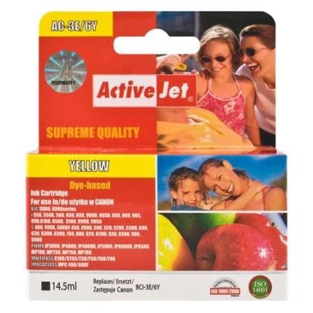 Tusz-kolor-nr.3Y/6-Activejet-AC-3E/6Y-Yellow
