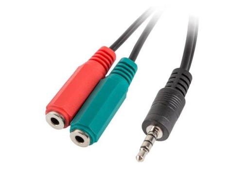 Adapter-Jack -tereo-4-pin/-2x-Jack-Stereo-F-20cm