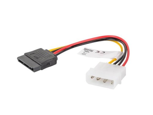 Kabel-zasilający-Lanberg-Molex-(M)->SATA-(F)-0,15m
