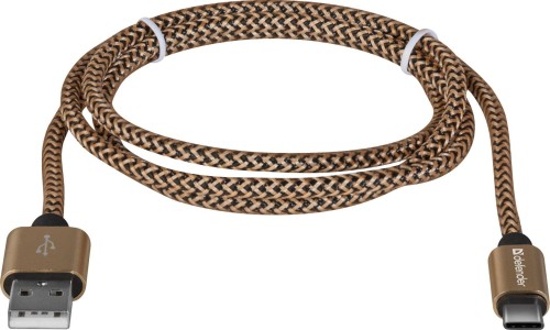 Kabel-USB-Defender-AM-TYPE-C-1m-2,1A-złoty