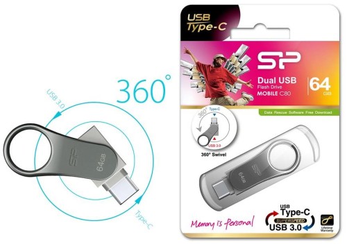 Pamięć-USB-FLASH-32-GB-Silicon-Power-USB 3.0/USB-C