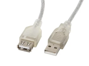 Kabel USB AF/AM 1.8 m USB 3.0 przedłużacz transpar