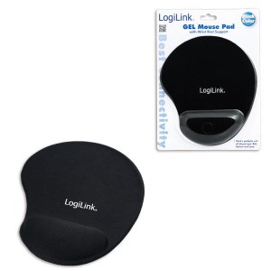 Podkładka pod mysz żel. LogilLink ID0027 czarna
